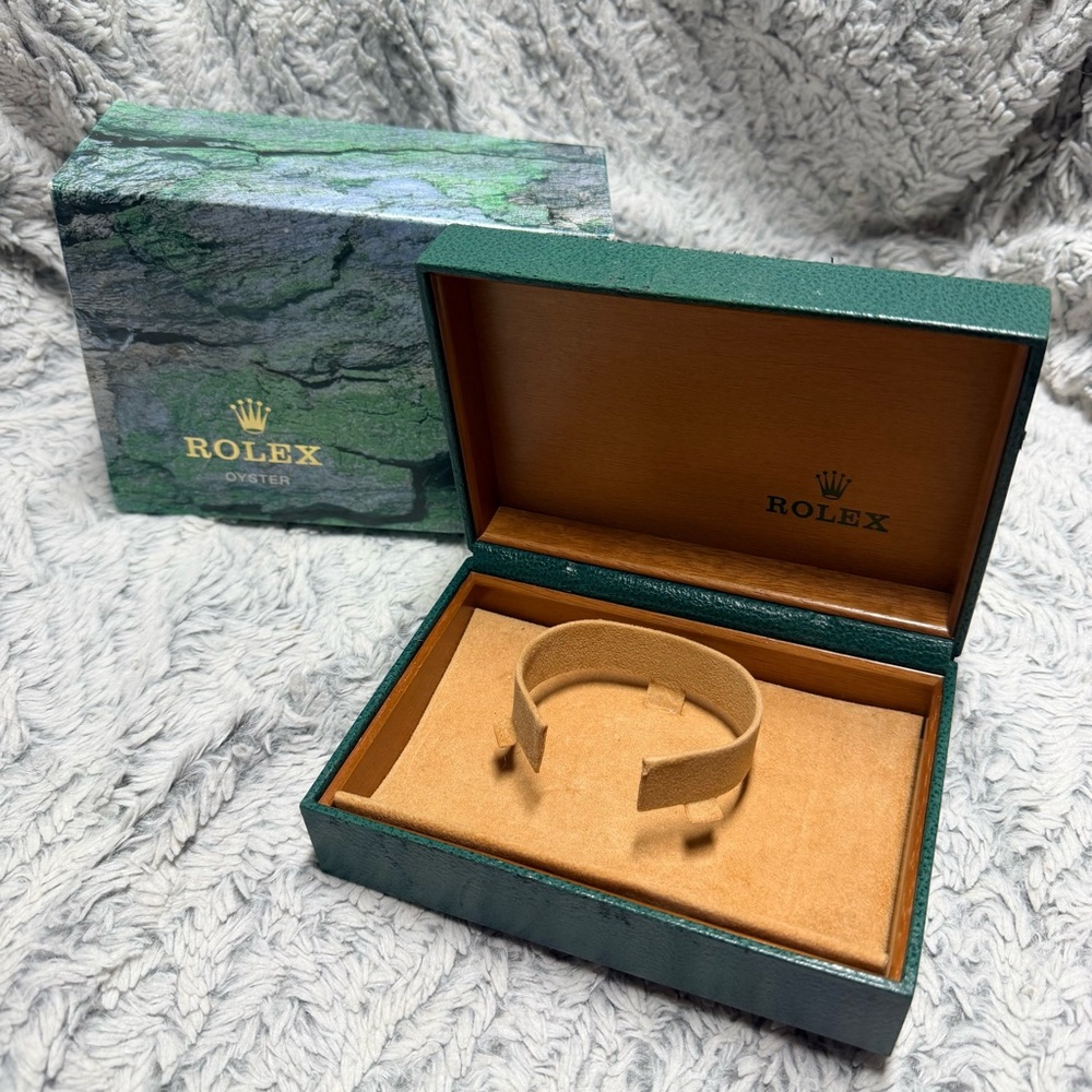 ROLEX Green Watch Box + Outer Box 6.10x4.5x2.75 inches